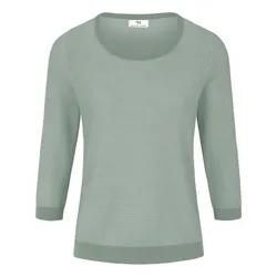 Rundhals-Pullover aus 100% SUPIMA®-Baumwolle Peter Hahn grün, 36