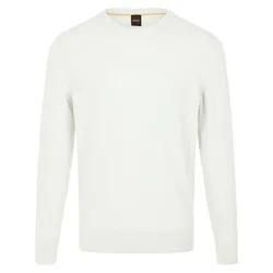 Rundhals-Pullover BOSS weiss, 56