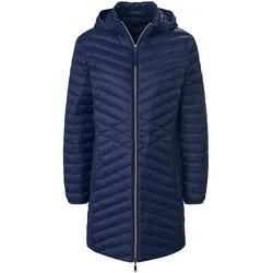 Daunen-Long-Steppjacke MYBC blau, 42