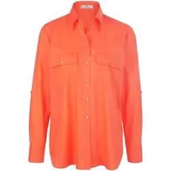 Bluse Hemdkragen Peter Hahn orange, 36