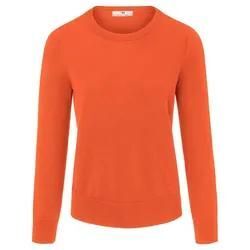 Rundhals-Pullover aus 100% SUPIMA®-­Baumwolle Peter Hahn orange, 46