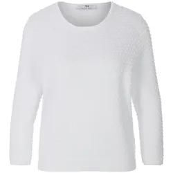 Rundhals-Pullover aus 100% Baumwolle Supima Peter Hahn weiss, 42