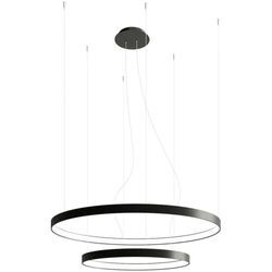 SOLLUX LIGHTING Kronleuchter "RIO", schwarz, H: 150cm, Lampen, Slush -Einstellung, Pendelleuchte