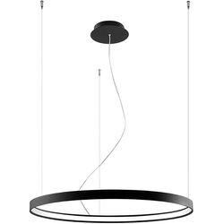 SOLLUX LIGHTING Kronleuchter "RIO", schwarz, H: 150cm, Lampen, Slush -Einstellung, Pendelleuchte