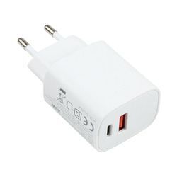 Trade Shop - Trade-Shop usb c Schnell-Ladegerät Adapter Netzteil für iPhone 12, 12 Mini, 12 Pro, 12 Pro Max / zum Laden von zwei Geräten gleichzeitig