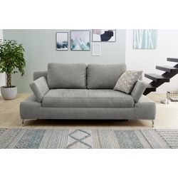 Schlafsofa JOCKENHÖFER GRUPPE "Jano", grau (hellgrau), B:202cm T:103cm, Sofas, klassisches Schlafsofa mit individuell, verstellbaren Armlehnen