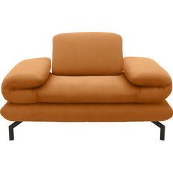 Sessel "LOOKS XIII Loungesessel", orange (mango), B:139cm H:83cm T:98cm, 92% Polyester, 8% Nylon, LOOKS BY WOLFGANG JOOP, Sessel, Wahlweise mit Arm- und Kopfteilverstellung