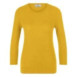 Rundhals-Pullover aus 100% Premium-Kaschmir Peter Hahn Cashmere gelb, 44