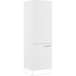 Seitenschrank IMPULS KÜCHEN ""Valencia", Breite/Höhe: 60/190,7 cm, mit Kleiderstange", weiß, B:60cm H:190,7cm T:57,6cm, Holzwerkstoff, Dekorfolie, Schränke, vormontiert, mit Drehtür, mit Innenschubkästen