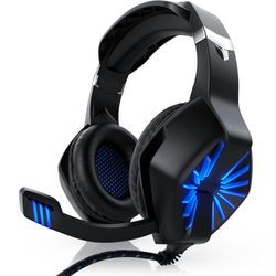 CSL USB Gaming Headset GHS-102 mit Mikrofon - Kopfhörer für PC (Win XP/7/8/8.1/10), PS4/4 Pro