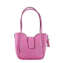 Schultertasche COLLEZIONE ALESSANDRO "Nizza" Gr. B/H/T: 34 cm x 28 cm x 11 cm one size, pink Damen Taschen aus weichem Leder, Made in Italy