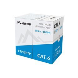 Lanberg 305 Meter Cat6 FTP Netzwerkkabel Grau LCF6-11CU-0305-S