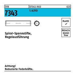 Spiralspannstift DIN 7343/ISO 8750 1 x 10 1.4310 Regelausf. DIN 7343