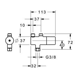 Hansa Minimat Sicherheits-Thermostat Vormischer 6341 Chrom 63410020