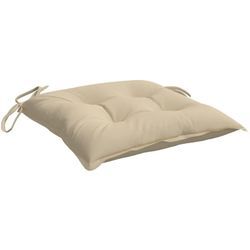 Stuhlkissen 2 Stk. Beige 40x40x7 cm Oxford-Gewebe Vidaxl