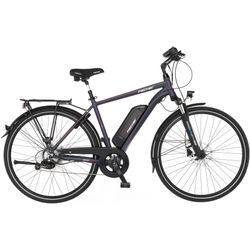 E-Bike FISCHER FAHRRAD "VIATOR 2.0 557 50" E-Bikes Gr. 50 cm, 28 Zoll (71,12 cm), grau (dunkel anthrazit matt) Pedelec, Elektrofahrrad für Herren, Trekkingrad