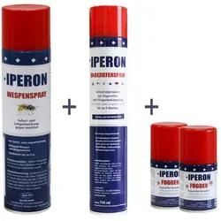 IPERON® 4 x 750 ml Ungezieferspray & 4 x 200 ml Fogger & 4 x 400 ml Wespenspray im Set + Zeckenhaken