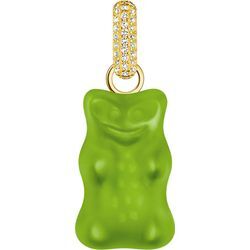 Ketten-Anhänger THOMAS SABO "THOMAS x HARIBO Schmuck: Großer Anhänger Goldbär", bunt (gelbgoldfarben, grün, kristallweiß, kristallweiß), Schmuckanhänger, Damen, Silber 925 (Sterlingsilber), 4,06 g, Silber 925 (Sterlingsilber), mit Kristallglas, Zirkonia (synth.)