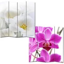 Foto-Paravent Paravent Raumteiler Trennwand M68 ~ 180x160cm, Orchidee