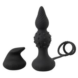 Penis-/Hodenring „RC Butt Plug with Cock & Ball Rings“ mit Vibro-Analplug