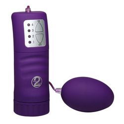 Vibroei „Velvet Purple Pill“ mit Fernbedienung und 4 Vibrationsstufen