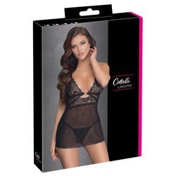 Babydoll plus String aus Powernet und Spitze