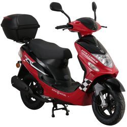 Alpha Motors Mofaroller CityLeader 50 ccm 25 kmh EURO 5 rot inkl. Topcase