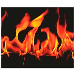 Küchenrückwand ARTLAND "Feuer 2 - Flammen" Spritzschutzwände Gr. B/H: 60 cm x 50 cm, schwarz Küchendekoration Alu Spritzschutz mit Klebeband, einfache Montage