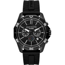 Chronograph ARMANI EXCHANGE Armbanduhren schwarz Herren Quarzuhr, Armbanduhr, Herrenuhr, bis 10 bar wasserdicht, Datum