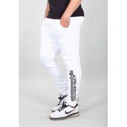 Jogginghose ALPHA INDUSTRIES "Alpha Industries Men - Jogger Alpha Jogger" Gr. S, Normalgrößen, weiß (white) Herren Hosen Jogginghosen