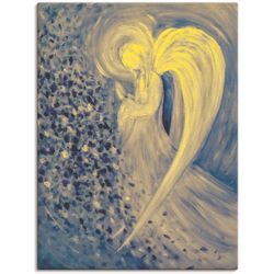 Wandbild ARTLAND "Engel der Nacht" Bilder Gr. B/H: 45 cm x 60 cm, Leinwandbild Religion, 1 St., blau Kunstdrucke als Leinwandbild, Poster, Wandaufkleber in verschied. Größen
