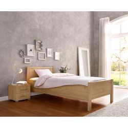 Bett PRIESS "Husum Schlafzimmer Jugendzimmer Rahmenbett" Betten Gr. ohne Schubkästen, Liegefläche B/L: 90 cm x 200 cm Betthöhe: 48 cm, ohne Matratze, braun (edelbuchefarben) Baby Bettgestell Jugendbett mit Komforthöhe verschiedene Ausführungen hochwertige Premium Qualität