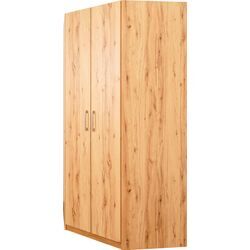 Eckkleiderschrank PRIESS "Lindau", beige (astkernbuchefarben), B:135cm H:193cm T:54cm, Holzwerkstoff, Schränke