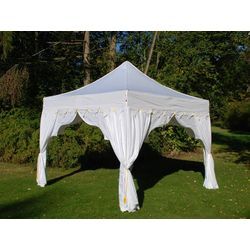 Dancover Faltzelt Faltpavillon Wasserdicht FleXtents PRO "Raj" 3x3m Weiß/Gold