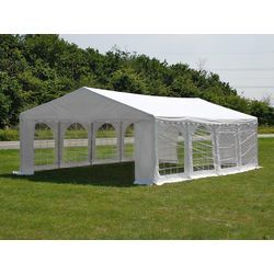 Dancover Partyzelt Festzelt Original 6x8m PVC, Weiß