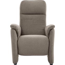 Relaxsessel CALIZZA INTERIORS "Topas", braun (cappuccino), B:73cm H:110cm T:90cm, 60% Recycling-Polyester, 40% Polyester, Sessel, inklusiver stufenloser Kopfteilverstellung und mit Verstellung