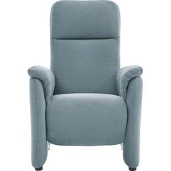 Relaxsessel CALIZZA INTERIORS "Topas", blau (1013 aqua), B:73cm H:110cm T:90cm, Flachgewebe in Samt-Optik - 100% Polyester, Sessel, inklusiver stufenloser Kopfteilverstellung und mit Verstellung