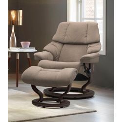 Relaxsessel STRESSLESS "Reno", beige (beige q2 faron), B:88cm H:98cm T:78cm, Leder BATICK: BATICK ist ein leicht korrigiertes, durchgefärbtes und genarbtes Möbelleder, bei dem die meisten Unebenheiten und Spuren in der Regel entfernt wurden., Leder PALOMA: PALOMA ist ein durchgefärbtes Semianilin-Möbelleder mit natürlicher Narbung., ROHLEDER Stoff Q2 FARON: Ein fester zuverlässiger Bouclu00e9 mit 