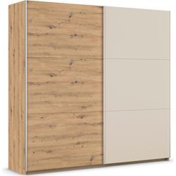 Schwebetürenschrank RAUCH "Monza", braun (eiche artisan, champagner), B:218cm H:210cm T:59cm, Holzwerkstoff, Schränke, in trendigen Farbkombinationen, mit viel Stauraum