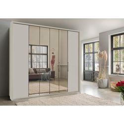 Kleiderschrank WIEMANN "Kansas", beige (champagner, spiegel), Schränke, B: 300cm, 2 Drehtürenschrank Kleiderschrank mit Spiegel