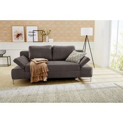 Schlafsofa JOCKENHÖFER GRUPPE "Jano", braun (dunkelbraun), B:202cm T:103cm, Sofas, klassisches Schlafsofa mit individuell, verstellbaren Armlehnen