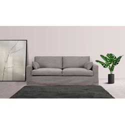 2-Sitzer "Sölve", grau (taupe), B:198cm H:86cm T:98cm, 100% Polyester, LEGER HOME BY LENA GERCKE, Sofas, mit optischer Husse, weicher Sitzkomfort