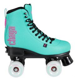 Rollschuhe CHAYA "Bliss" Gr. 39, bunt (pink, schwarz, türkis, weiß), Inlineskates_Rollschuhe_Schlittschuhe, Kinder, 39/42, Kunstfaser