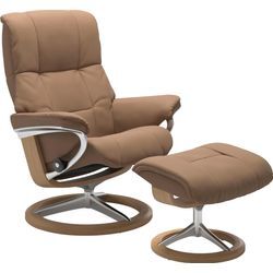 Fußhocker STRESSLESS "Mayfair", braun (latte batick), B:55cm H:41cm T:39cm, Leder BATICK: BATICK ist ein leicht korrigiertes, durchgefärbtes und genarbtes Möbelleder, bei dem die meisten Unebenheiten und Spuren in der Regel entfernt wurden., Leder PALOMA: PALOMA ist ein durchgefärbtes Semianilin-Möbelleder mit natürlicher Narbung., ROHLEDER Stoff Q2 FARON: Ein fester zuverlässiger Bouclu00e9 mit e