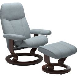 Relaxsessel STRESSLESS "Consul", blau (light blau jasmine), B:76cm H:100cm T:71cm, Leder BATICK: BATICK ist ein leicht korrigiertes, durchgefärbtes und genarbtes Möbelleder, bei dem die meisten Unebenheiten und Spuren in der Regel entfernt wurden., Leder PALOMA: PALOMA ist ein durchgefärbtes Semianilin-Möbelleder mit natürlicher Narbung., ROHLEDER Stoff Q2 FARON: Ein fester zuverlässiger Bouclu00e