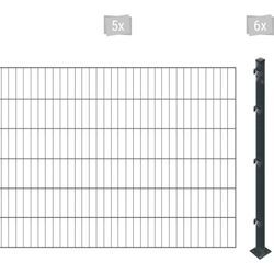 Einstabmattenzaun ARVOTEC "ESSENTIAL 120 zum Einbetonieren", grau (anthrazit), H:120cm, Stahl, Kunststoff, Zaunelemente, Zaunhöhe 120 cm, Zaunlänge 2 - 60 m