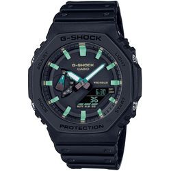 Chronograph CASIO G-SHOCK "GA-2100RC-1AER", schwarz, Armbanduhren, Herren, Quarzuhr, Armbanduhr, Herrenuhr, digital, bis 20 bar wasserdicht