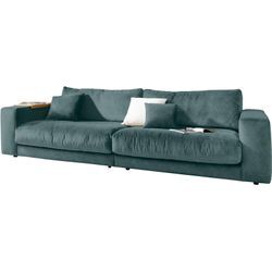 Big-Sofa 3C CANDY "Enisa II", blau (petrol), B:290cm H:86cm T:127cm, 100% Polyester, Sofas, incl. 1 Flatterkissen, Wahlweise mit Flecken-Schutz-Bezug Easy care