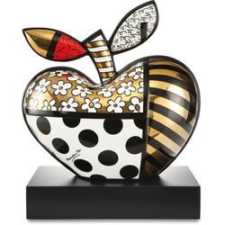 Sammelfigur GOEBEL "Figur Romero Britto - "Golden Big Apple"", bunt, B:35cm H:40cm T:22cm, Porzellan, Dekofiguren