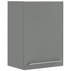 Hängeschrank OPTIFIT "Bern", grau (basaltgrau, basaltgrau), B:50cm H:70,4cm T:34,9cm, Schränke, Breite 50 cm, 70 cm hoch, mit 1 Tür, mit Metallgriff